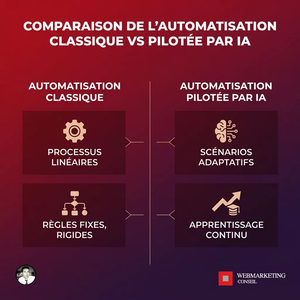 Tableau comparatif automatisation classique vs IA