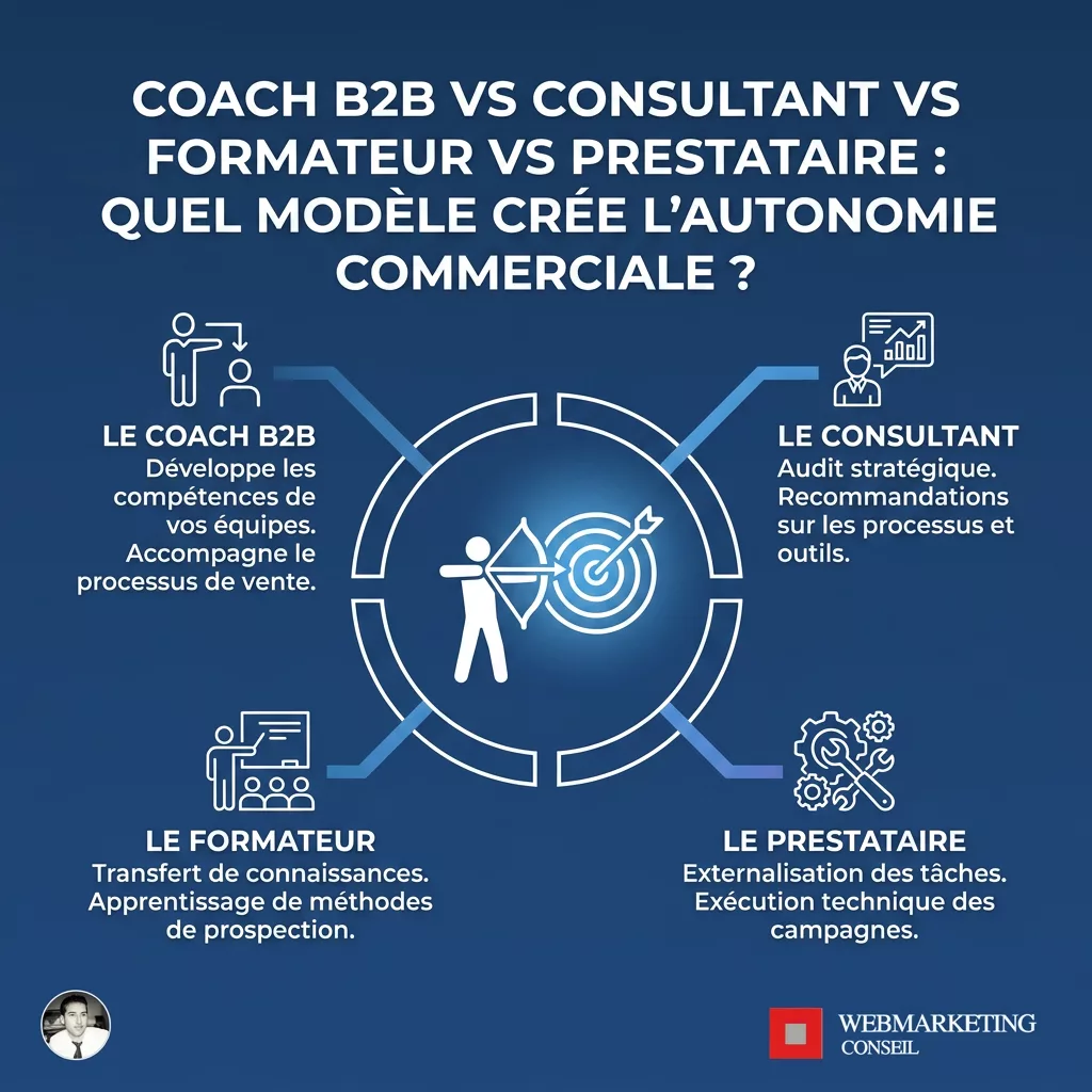 Différences entre coach consultant formateur prestataire B2B