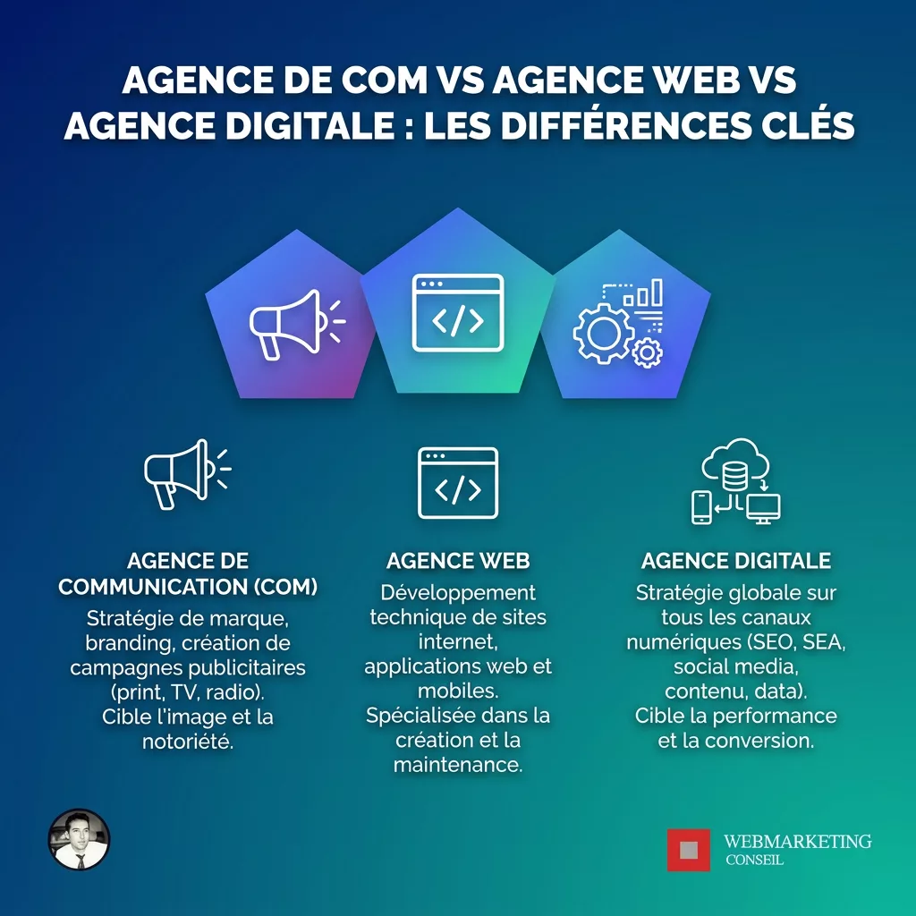 Comparatif types d'agences de communication