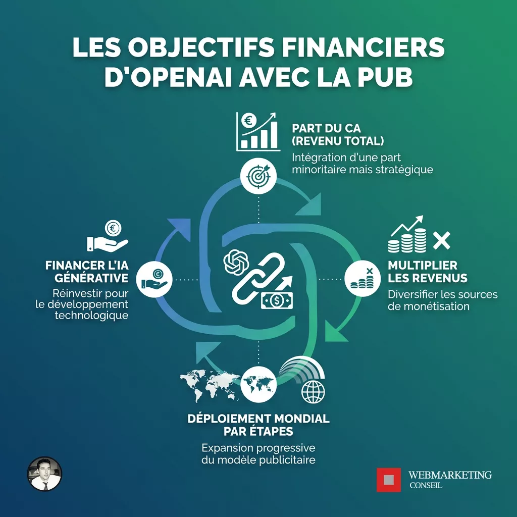 Infographie chiffres clés programme publicitaire OpenAI