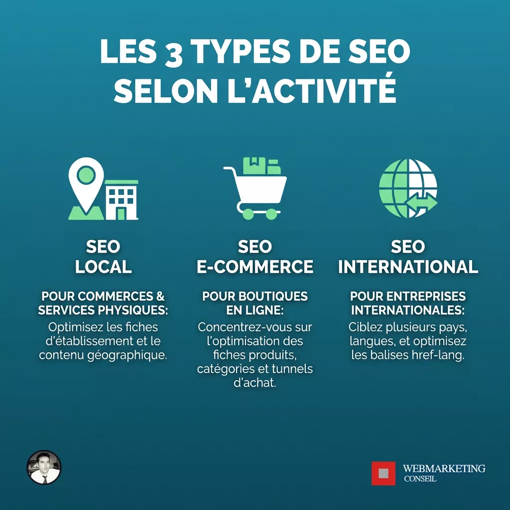 Types de référencement selon activité