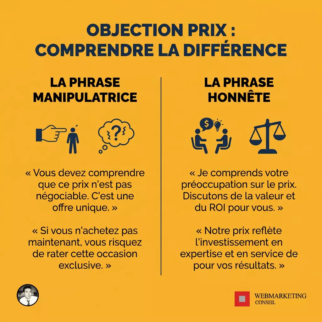 Comparaison de phrases commerciales